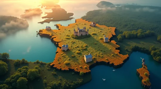 Carte de France illustrant divers festivals de musique dans des cadres naturels et patrimoniaux exceptionnels