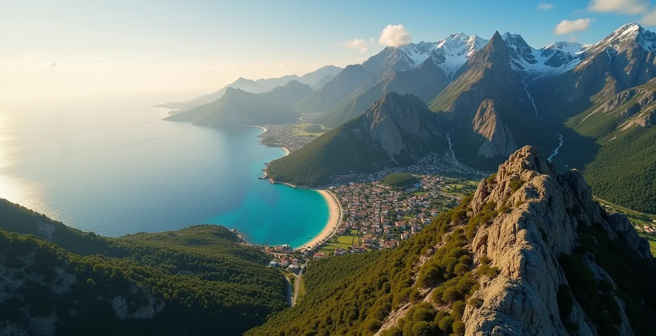 Vision panoramique de la Corse montrant la diversité des paysages en une seule journée de randonnée
