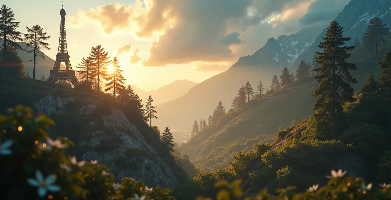 Représentation symbolique de l'évolution du tourisme français vers de nouvelles formes d'attractivité territoriale